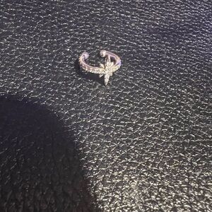 Rhinestone star ear cuff